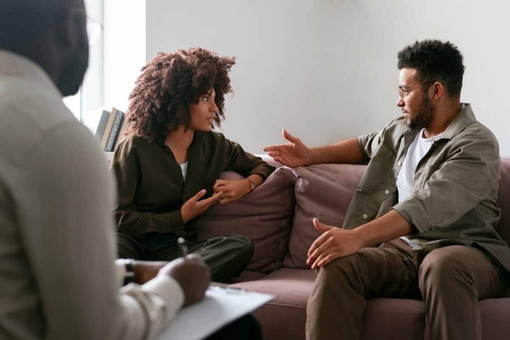 People sharing feelings and emotions during group therapy session freepik